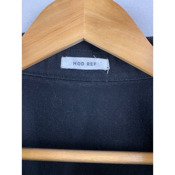 Women's Mod Ref Black Denim Jacket Size M - Picture 6 of 8